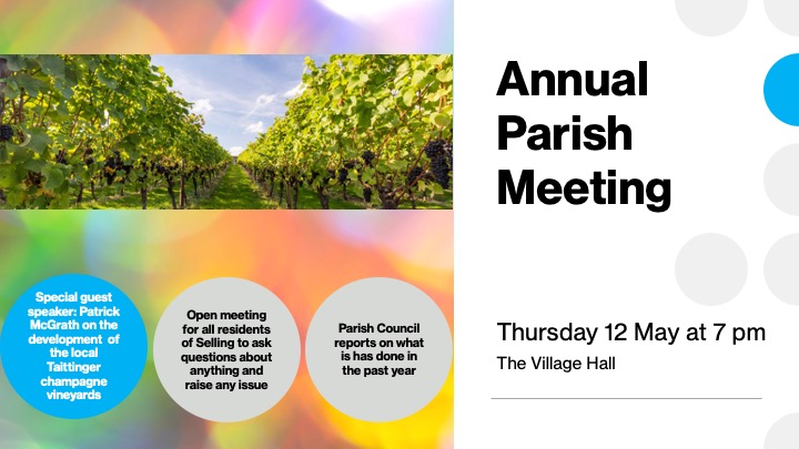 Annual Parish Meeting - Thurs 12 May at 7 pm
